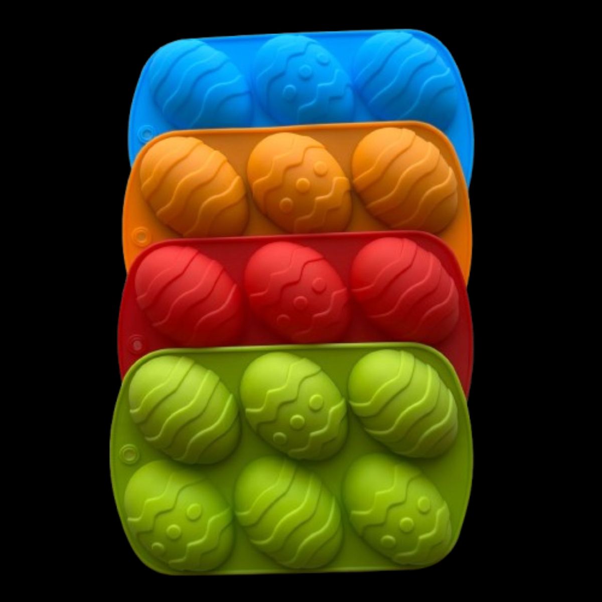 GENERICO - Molde Silicona Huevitos Grandes 6 cav