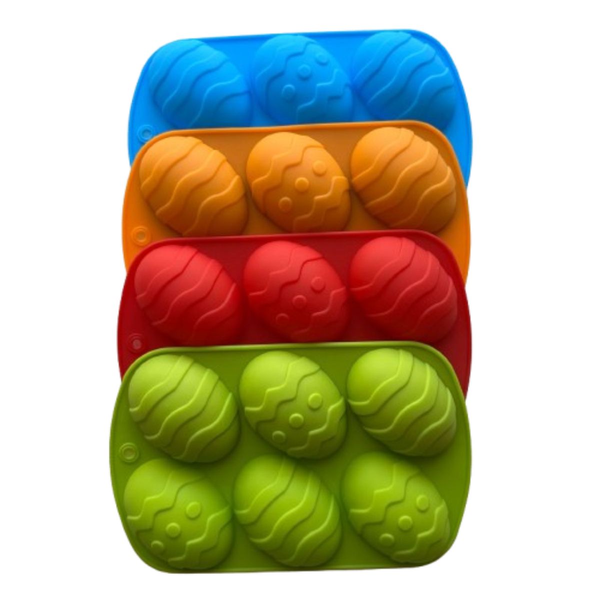 GENERICO - Molde Silicona Huevitos Grandes 6 cav