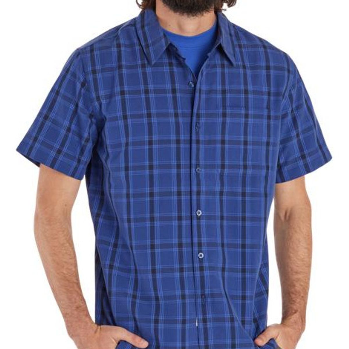MARMOT - Camisa Manga Corta Eldridge Classic Hombre Azul