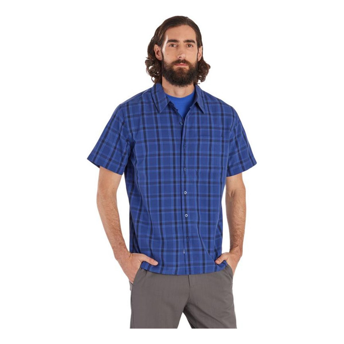 MARMOT - Camisa Manga Corta Eldridge Classic Hombre Azul