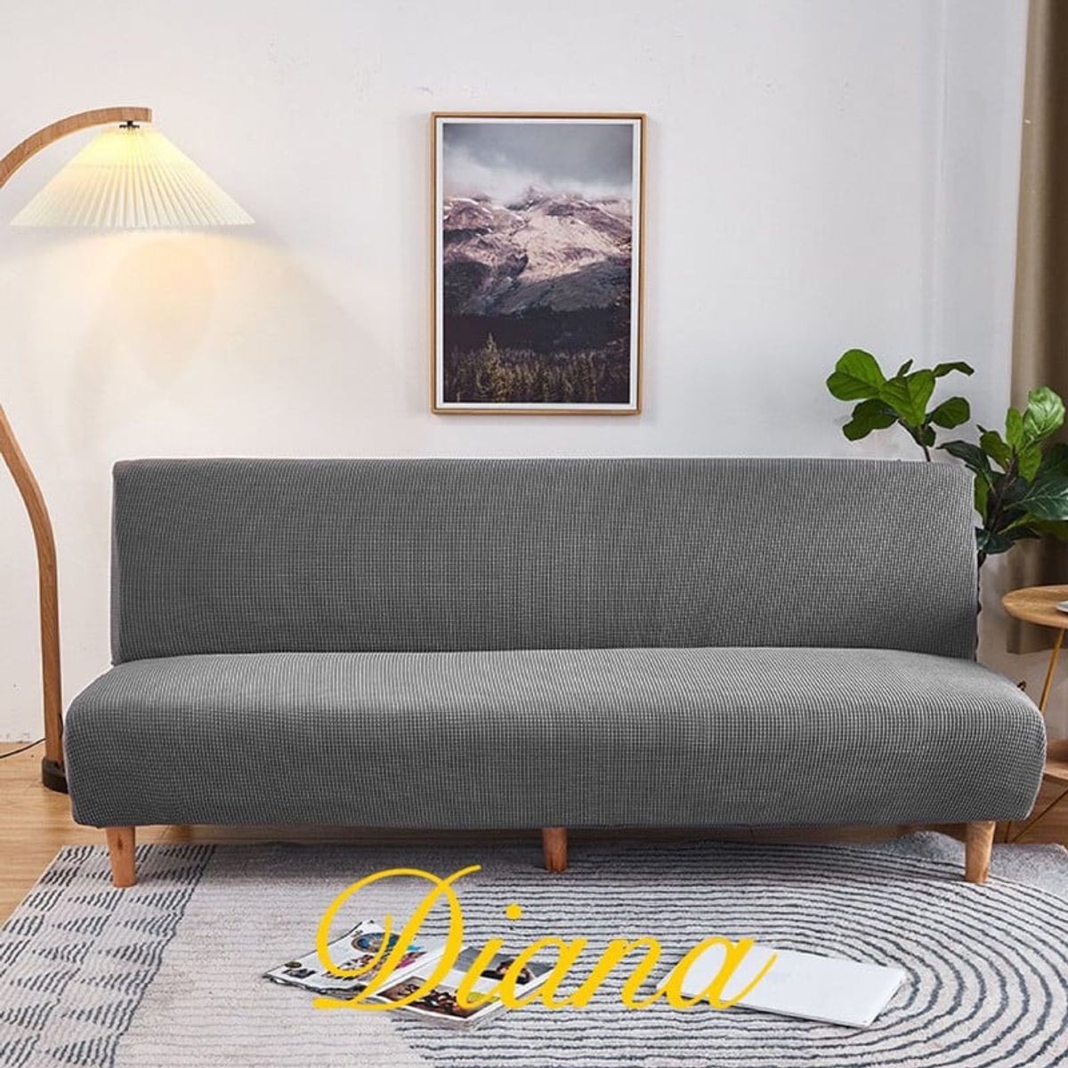 ANGELES DEL HOGAR - FUNDA FUTON ELEGANTE DIANA 3 CUERPOS GRIS