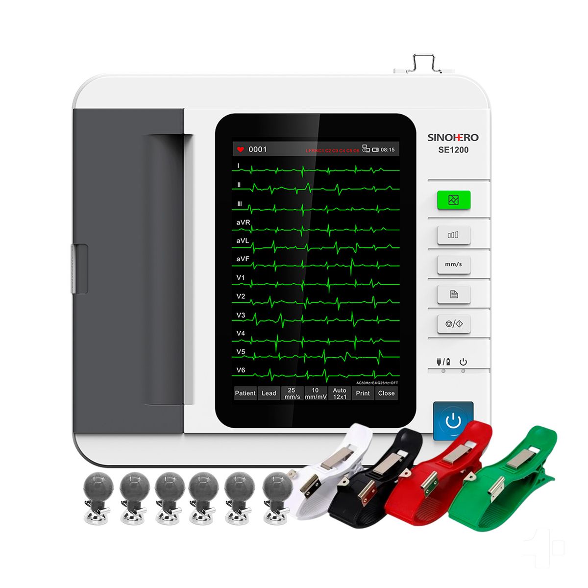 SINOHERO - Electrocardiógrafo 12 Canales Sinohero ECG SE1200