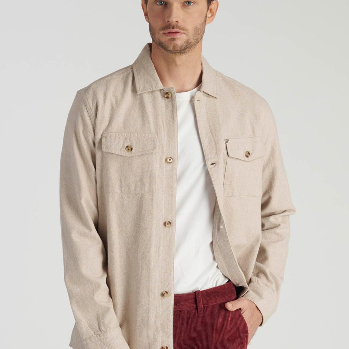 NEW MAN - Sobrecamisa Julien Avant-Garde Beige Newman