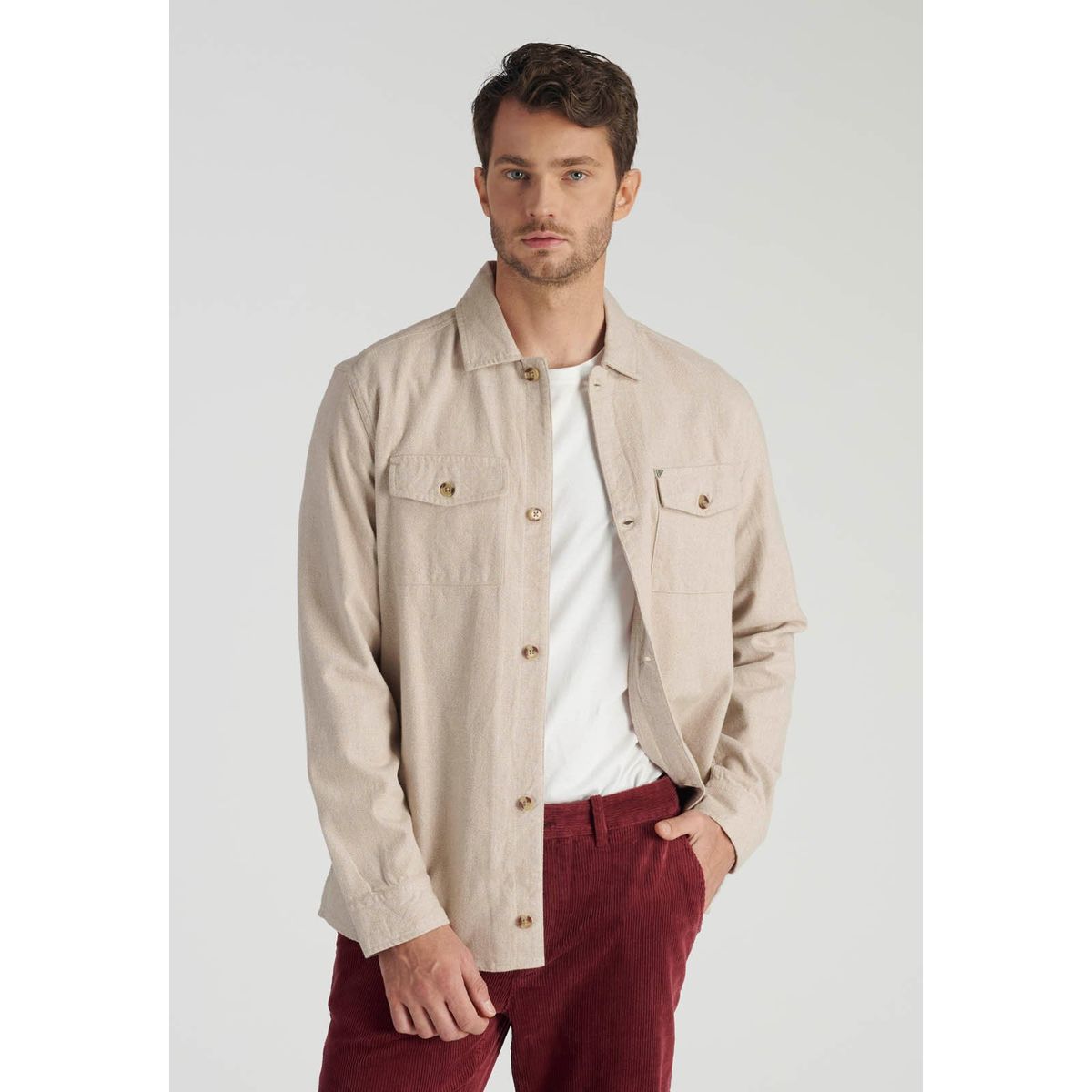 NEW MAN - Sobrecamisa Julien Avant-Garde Beige Newman