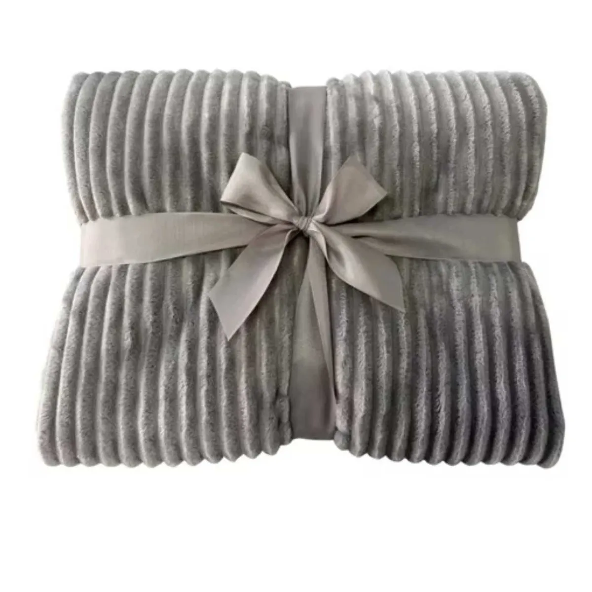 ILLUSIONS - Manta Flannel Lisa Illussions 130x150 Gris