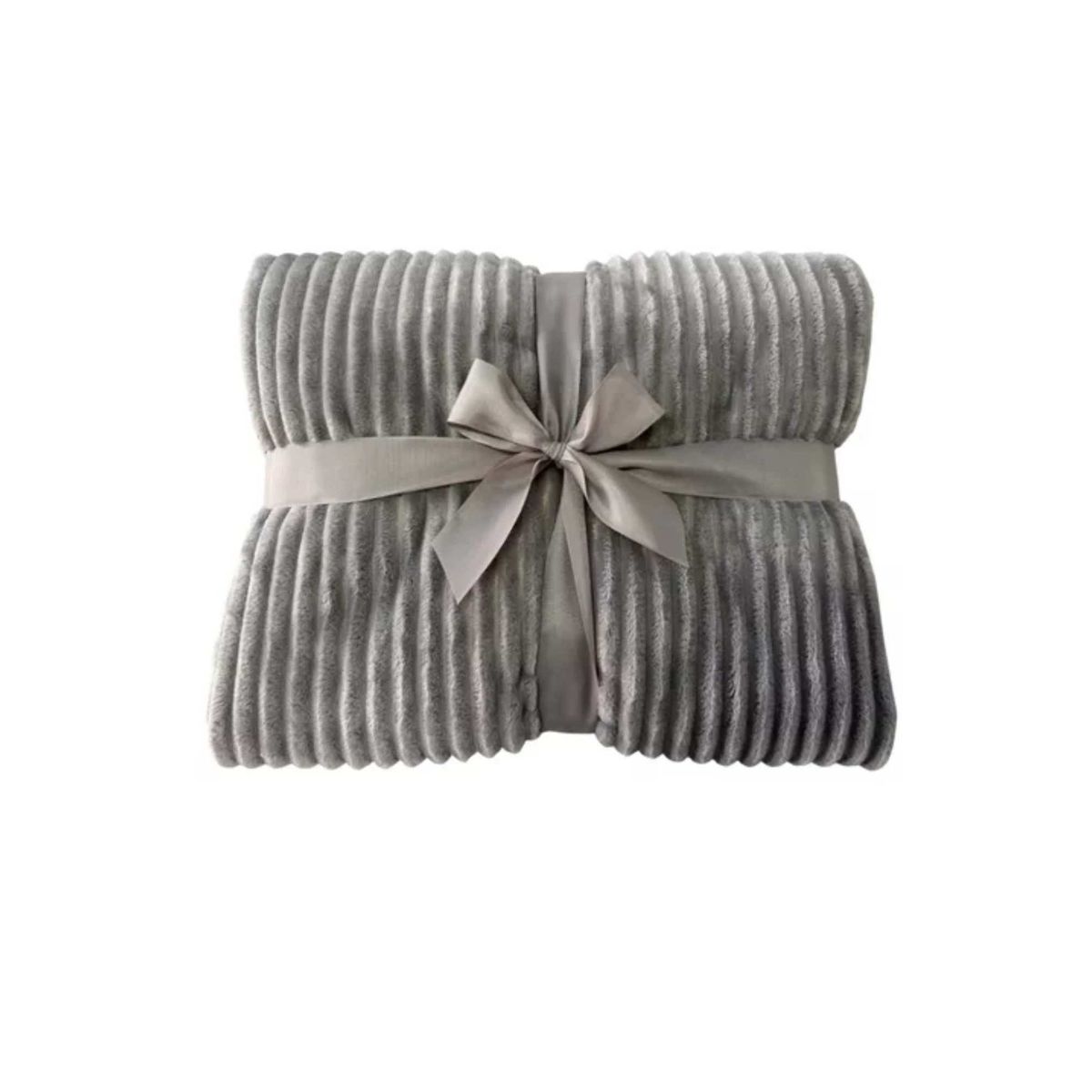 ILLUSIONS - Manta Flannel Lisa Illussions 130x150 Gris