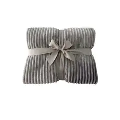 ILLUSIONS - Manta Flannel Lisa Illussions 130x150 Gris