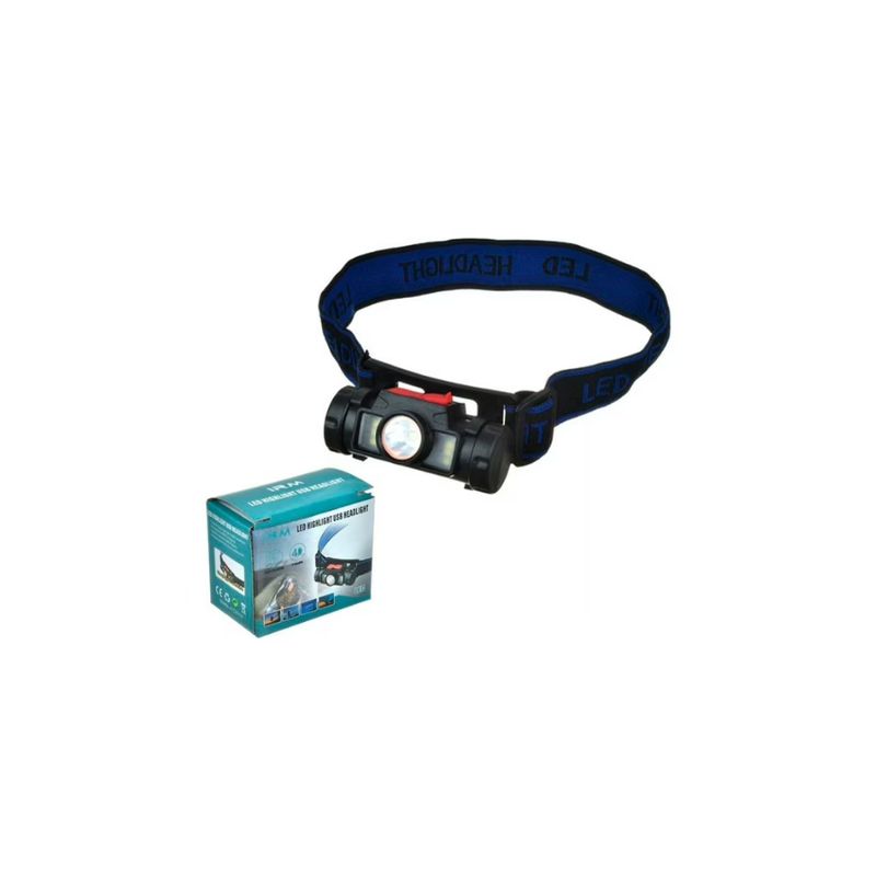 GENERICO - Linterna Foco Minero Recargable Usb Para Camping 3 led