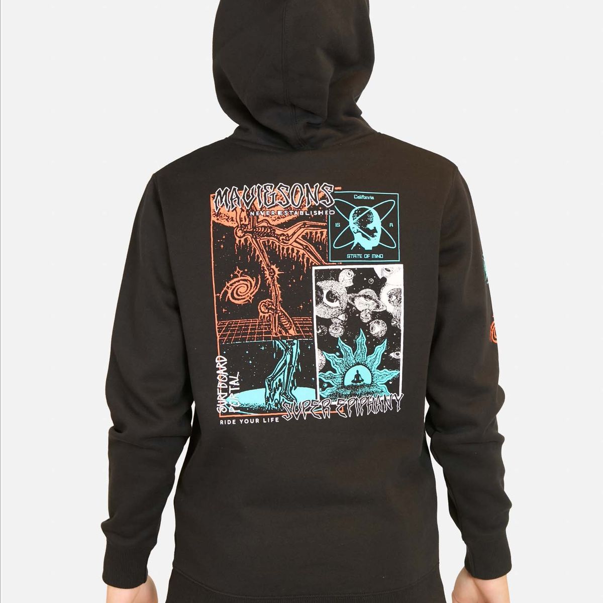 MAUI AND SONS - Poleron Canguro Sunset Negro Infantil Maui And Sons