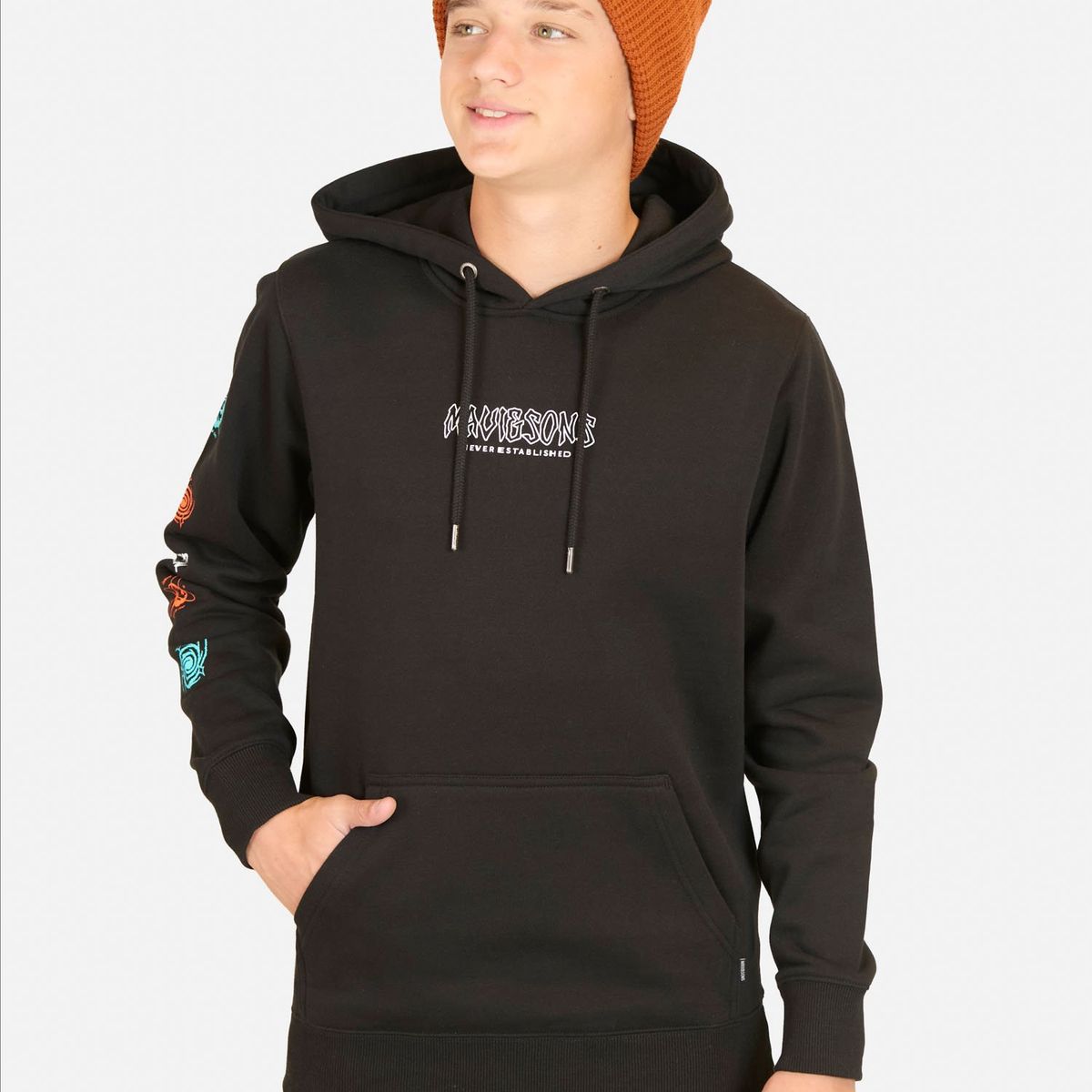 MAUI AND SONS - Poleron Canguro Sunset Negro Infantil Maui And Sons.