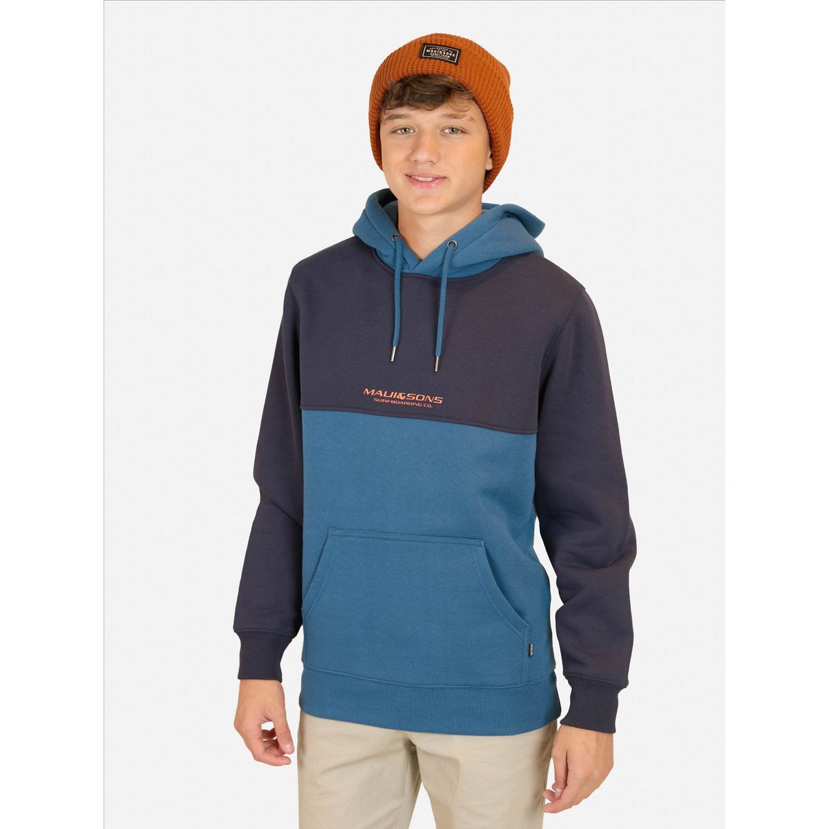 MAUI AND SONS - Poleron Canguro Pacific Azul Infantil Maui And Sons