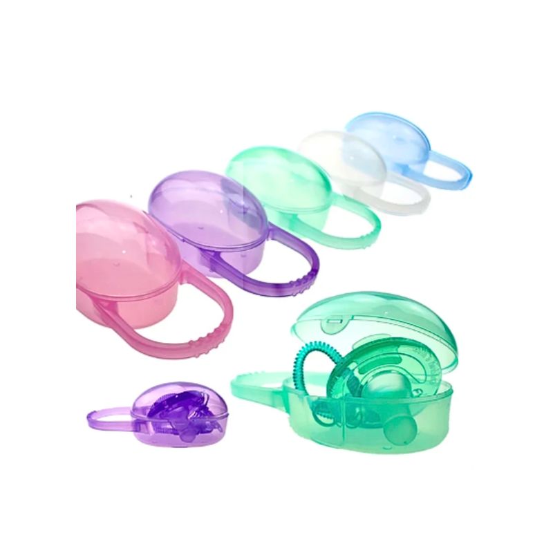 GENERICO - Estuche Cajita Porta Chupete Bebés Rosa
