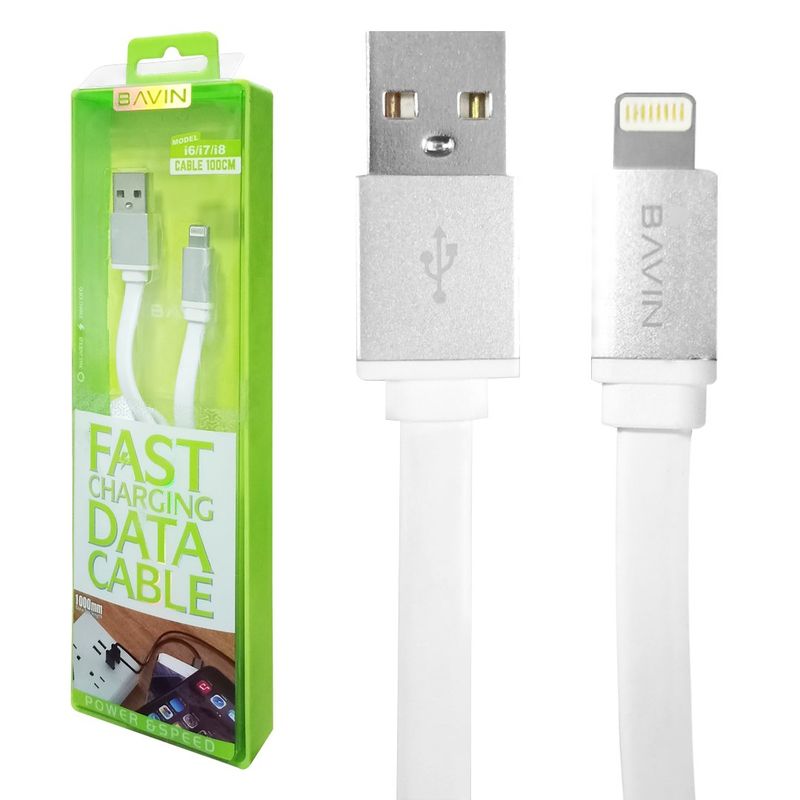 GENERICO - Cable de Carga Rápida 100 Cms. de Largo USB a Lightning - Bavin