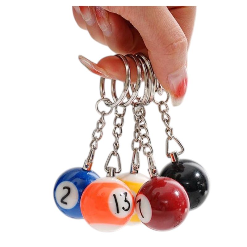 INVENCIBLE - COMBO 16 LLAVERO BILLAR POOL SET CAJA PACK Taco bola 8 NC16