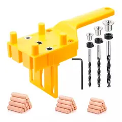 ESHOPANGIE - Guia Plantilla Para Tarugos Madera 6-8-10 Mm + Brocas