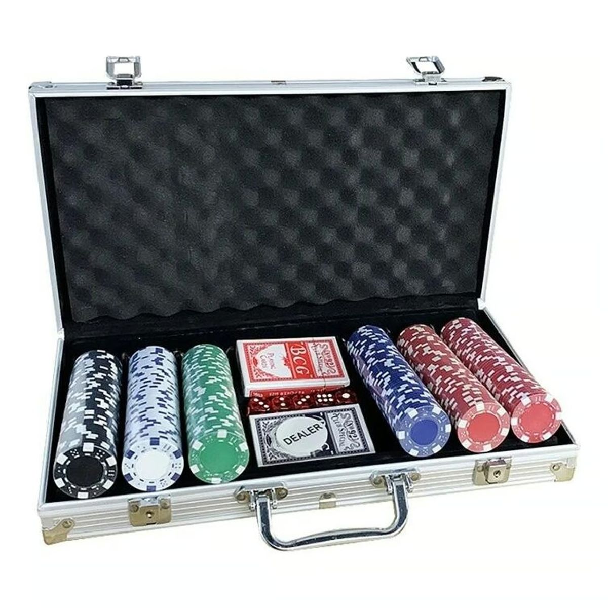 GENERICO - Set Profesional De Poker Con 300 Fichas Y Estuche De Metal