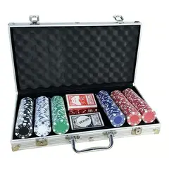 GENERICO - Set Profesional De Poker Con 300 Fichas Y Estuche De Metal