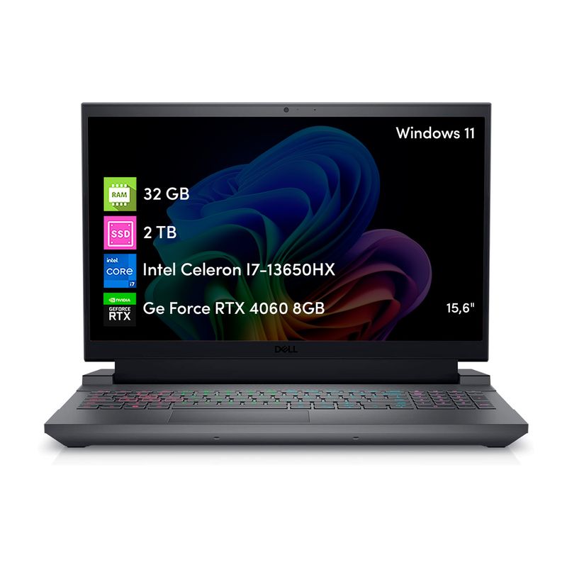 DELL - Notebook Gamer Dell G15 i7 32GB 2TB SSD RTX4060 15.6 FHD