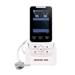 SINOHERO - Oxímetro Portátil SM50 con Sensor SpO2 Universal
