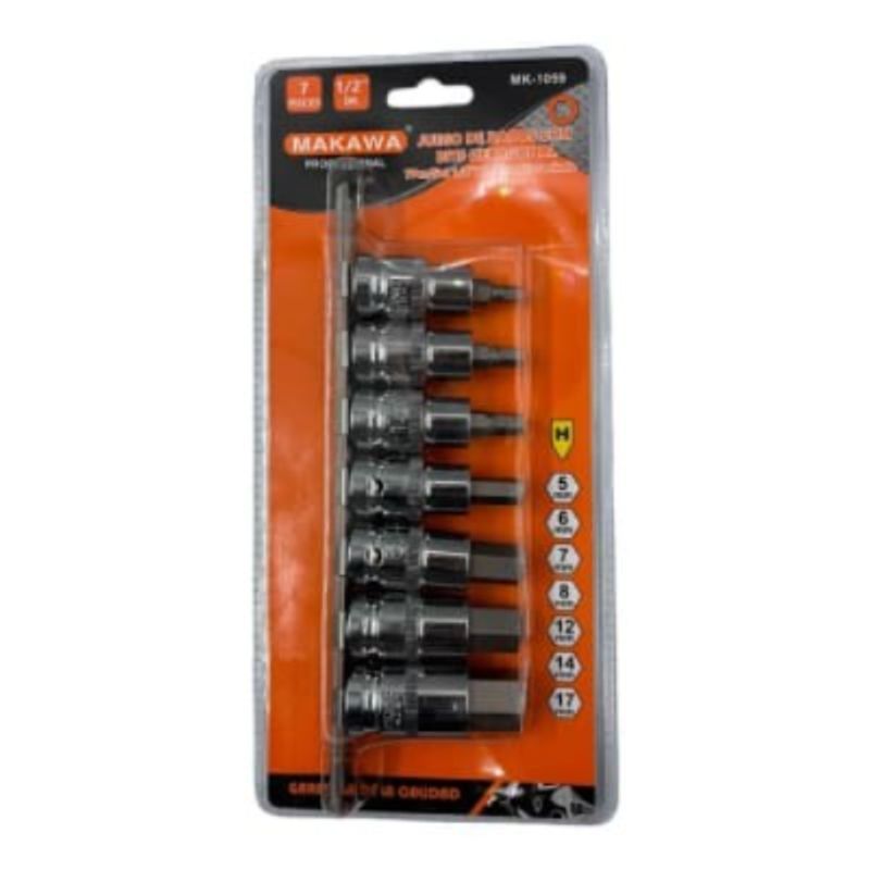 GENERICO - DADO CON PUNTA HEXAGONALES MAKAWA 7PCS