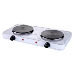 OEM - Cocina Eléctrica Encimera de 2 Platos Portátil 2000W G301PRO - Blanco