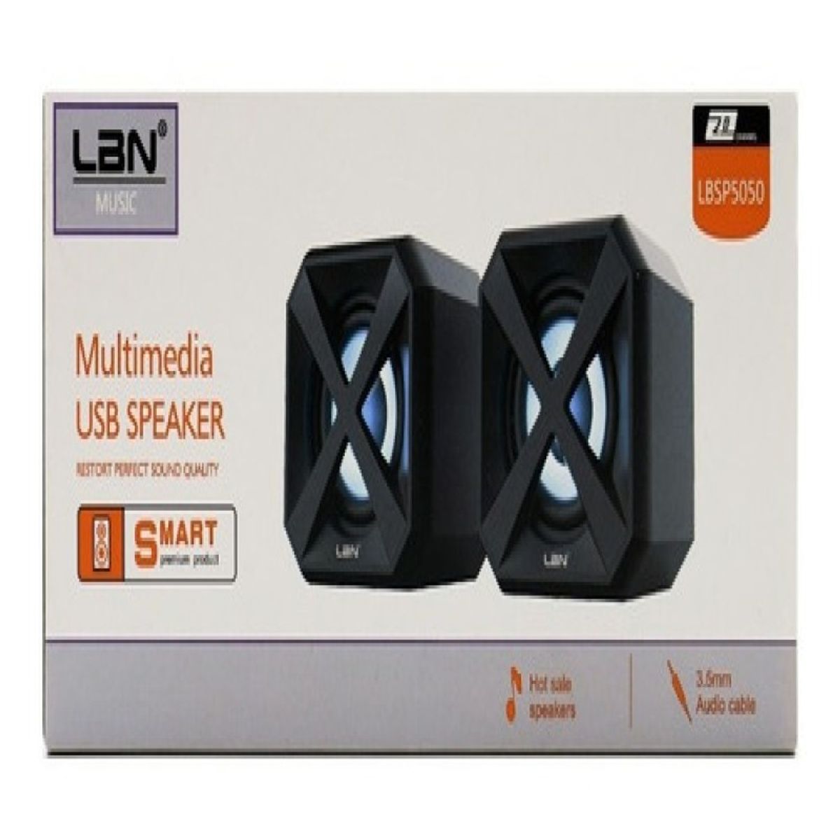 GENERICO - Parlante USB 20 Multimedia LBN LBSP5050 para PC
