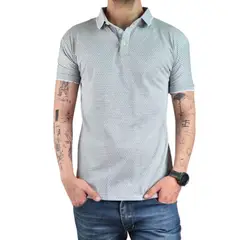 MPROPIA - Polera Piqué Hombre Algodon Textura Suave Botones Diseños 4055