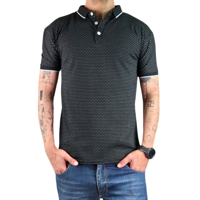 MPROPIA - Polera Piqué Hombre Algodon Textura Suave Botones Diseños 4055