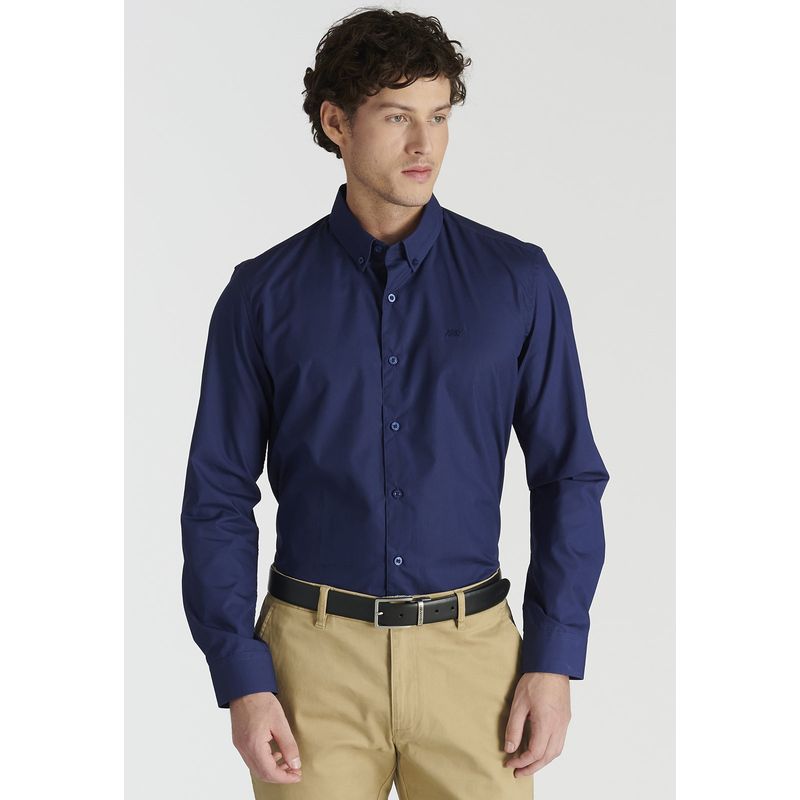 NEW MAN - Camisa Oscar Business Azul Newman