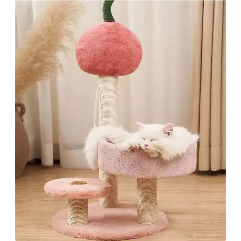 HOMER OUTDOOR - Rascador Para Gatos Cocolumpio Para Gatos De 4 Pisos Rosado