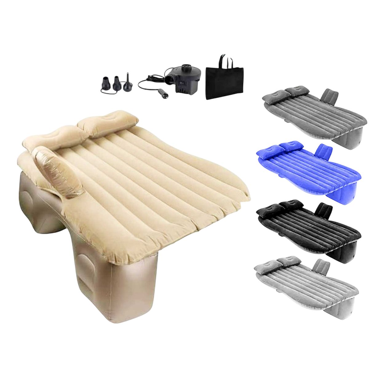 GENERICO - Colchón Inflable Para Auto Con 2 Almohadas Camping