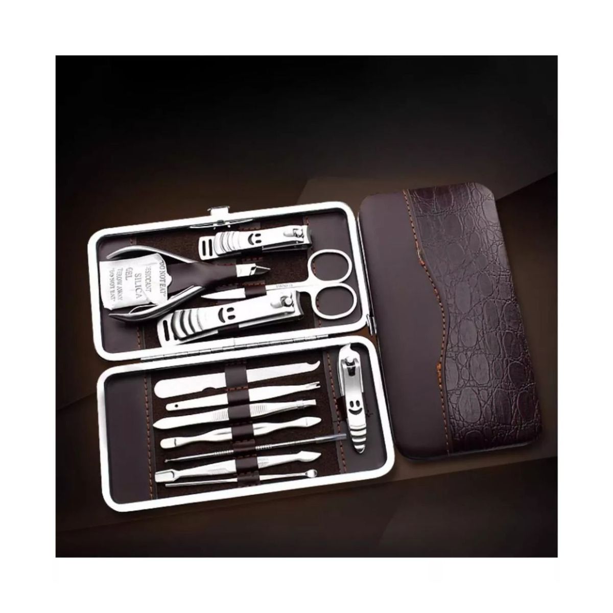 GENERICO - Set Manicura 12 Piezas Cuidado Uñas Pedicura 15cm Plata