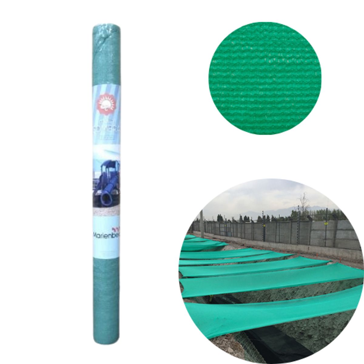 TREETOP - Malla Sombra Lisa 80% de 2,1 × 5 m color Verde