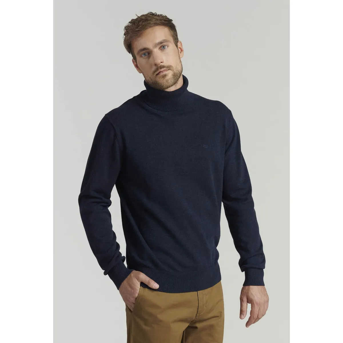 FEROUCH - Sweater Turtle Neck F Smart Casual Azul Ferouch