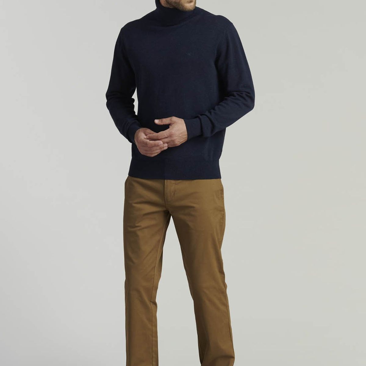 FEROUCH - Sweater Turtle Neck F Smart Casual Azul Ferouch