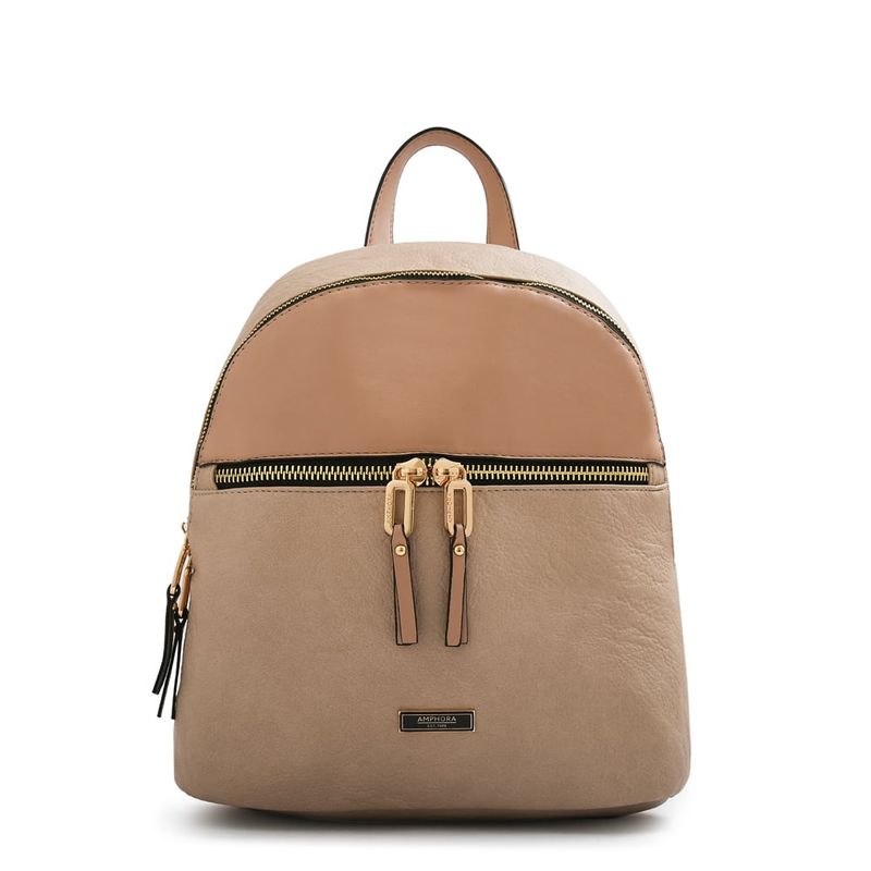 AMPHORA - Mochila mediana benin beige