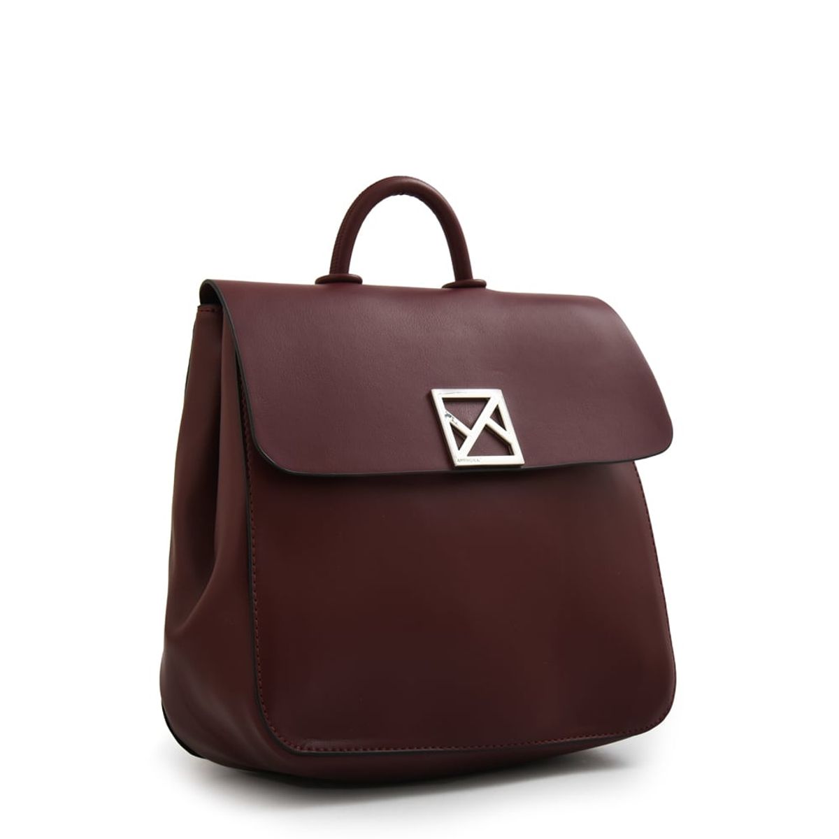 AMPHORA - Mochila con tapa porto mediana burdeo