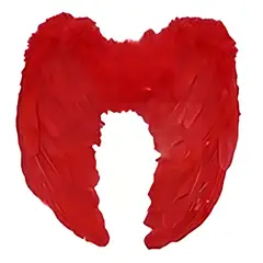 GENERICO - Alas de Angel de Plumas - Roja - Medianas
