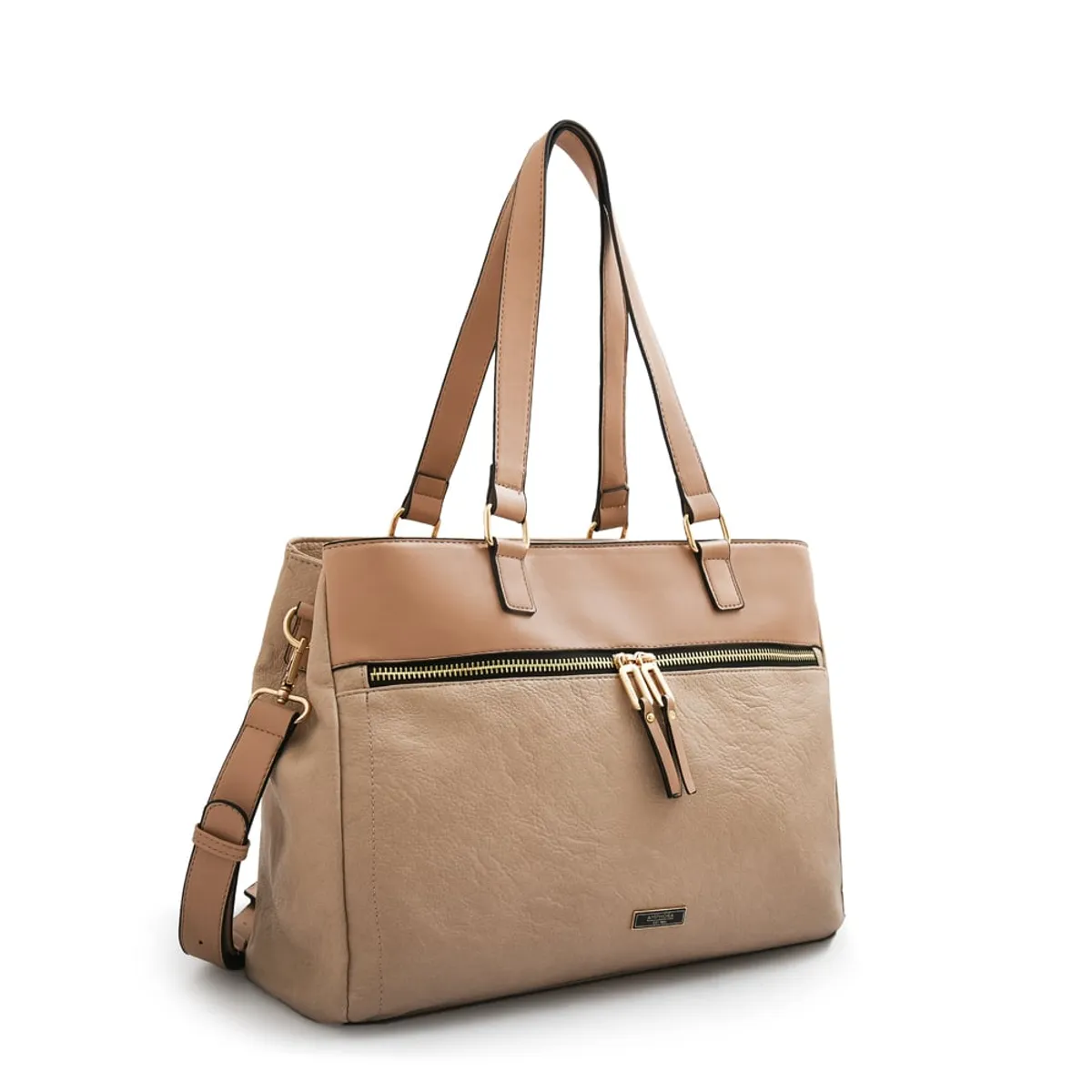 AMPHORA - Cartera tote porta notebook benin grande beige