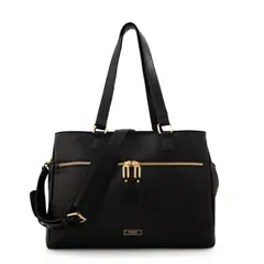 AMPHORA - Cartera Dos Asas porta notebook grande benin negro