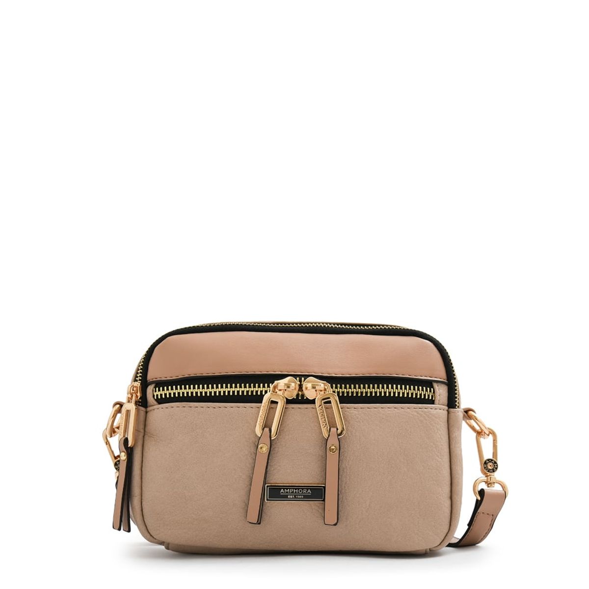 AMPHORA - Cartera Bandolera mediana benin beige