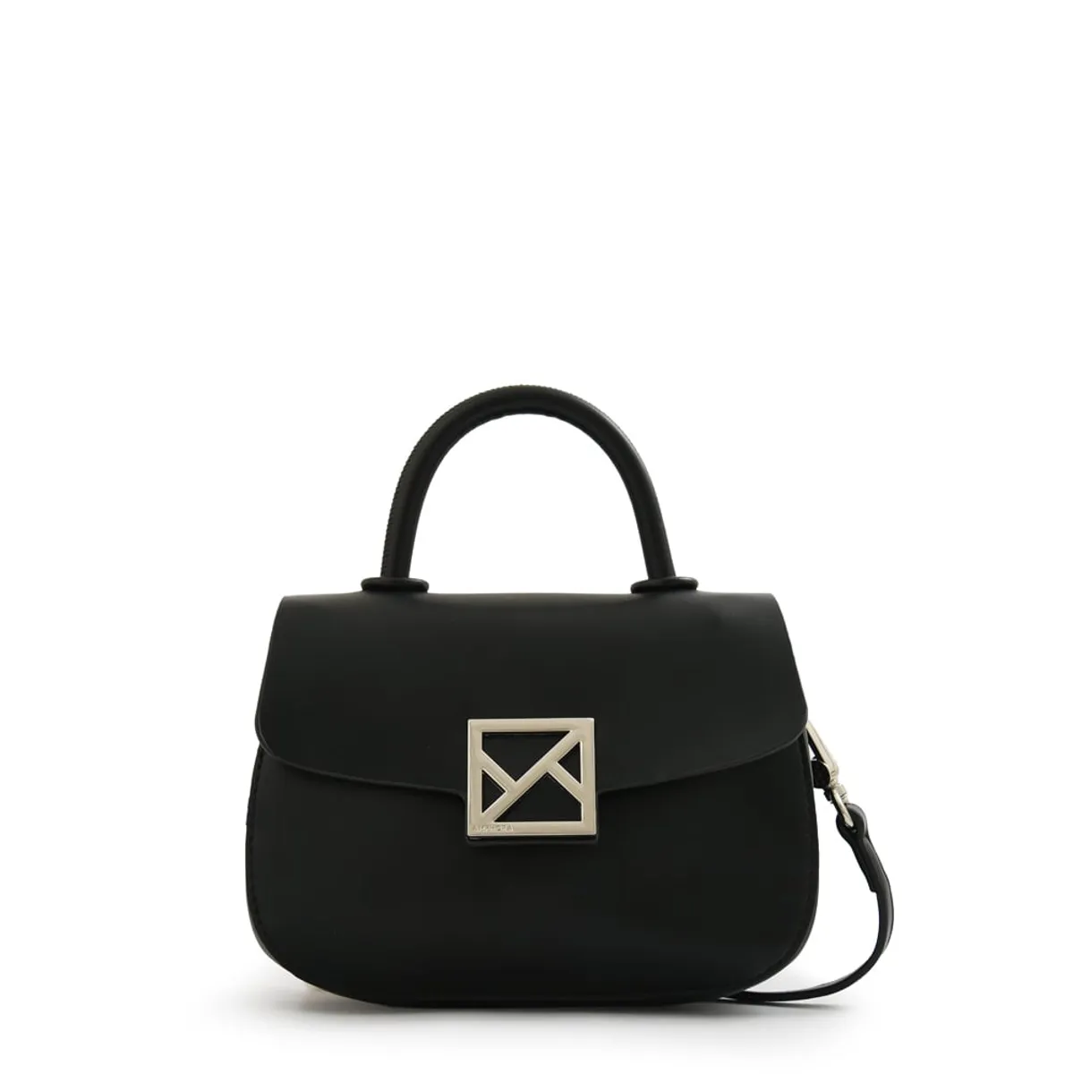 AMPHORA - Cartera bandolera con tapa porto pequeña negro