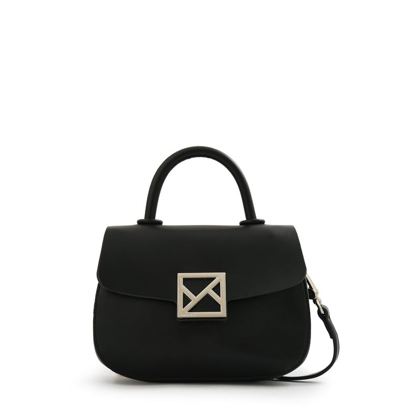 AMPHORA - Cartera Bandolera con tapa pequeña porto negro