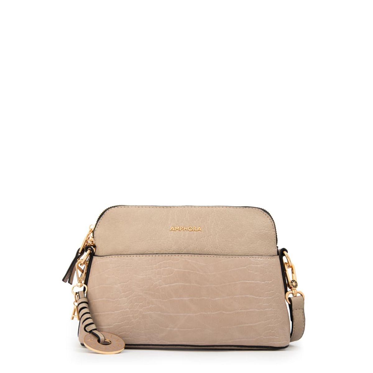 AMPHORA - Cartera bandolera genova pequeña beige
