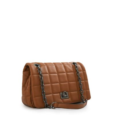 Imagen 2 del producto Cartera bandolera con tapa grecia mediana café