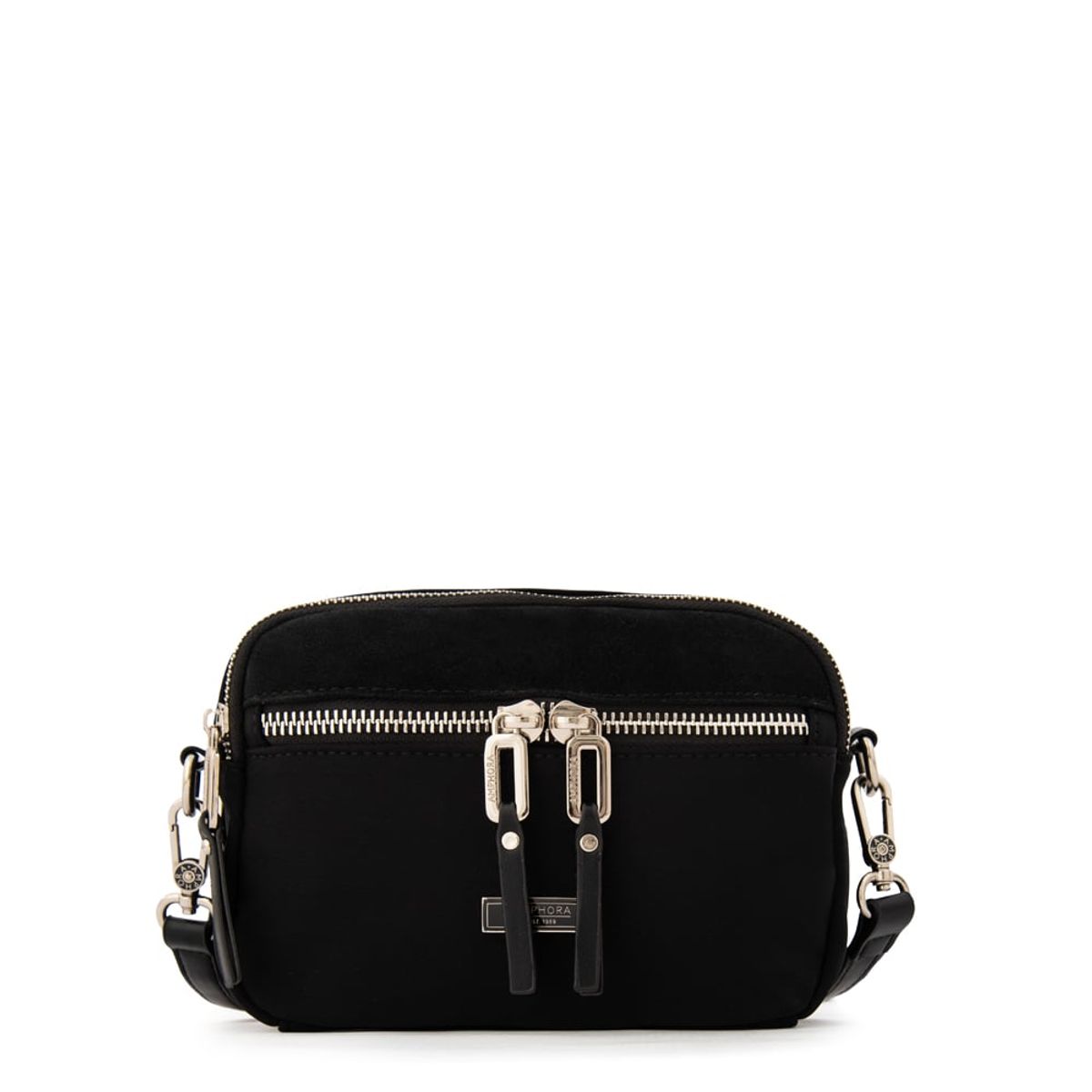 AMPHORA - Cartera bandolera benin mediana negro especial