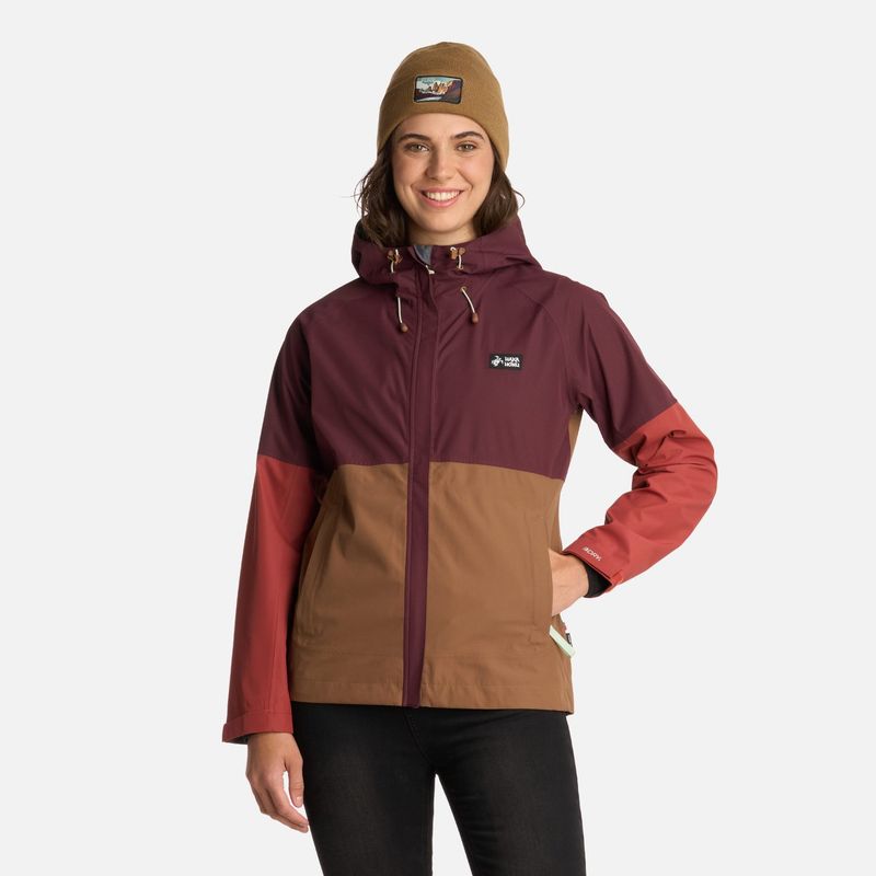 HAKA HONU - Chaqueta Mujer Viento Norte Burdeo Haka Honu