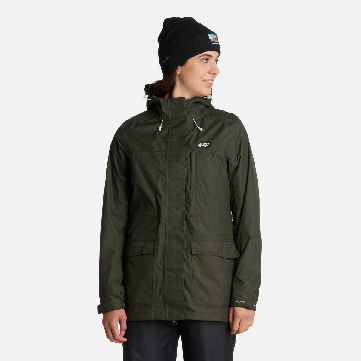 HAKA HONU - Chaqueta Mujer Kauai Verde Militar Haka Honu