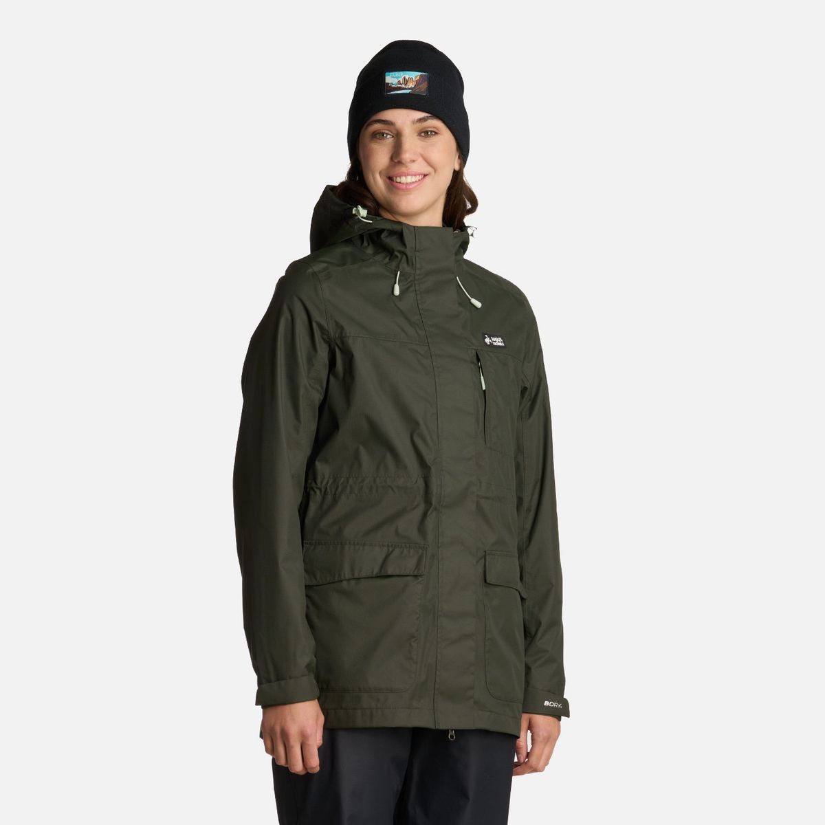 HAKA HONU - Chaqueta Mujer Kauai Verde Militar Haka Honu