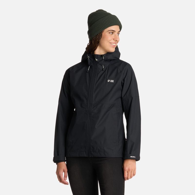 HAKA HONU - Chaqueta Mujer Viento Norte Negro Haka Honu